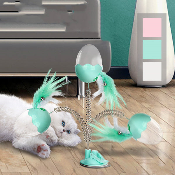Juguete de plumas con muelle para gatos